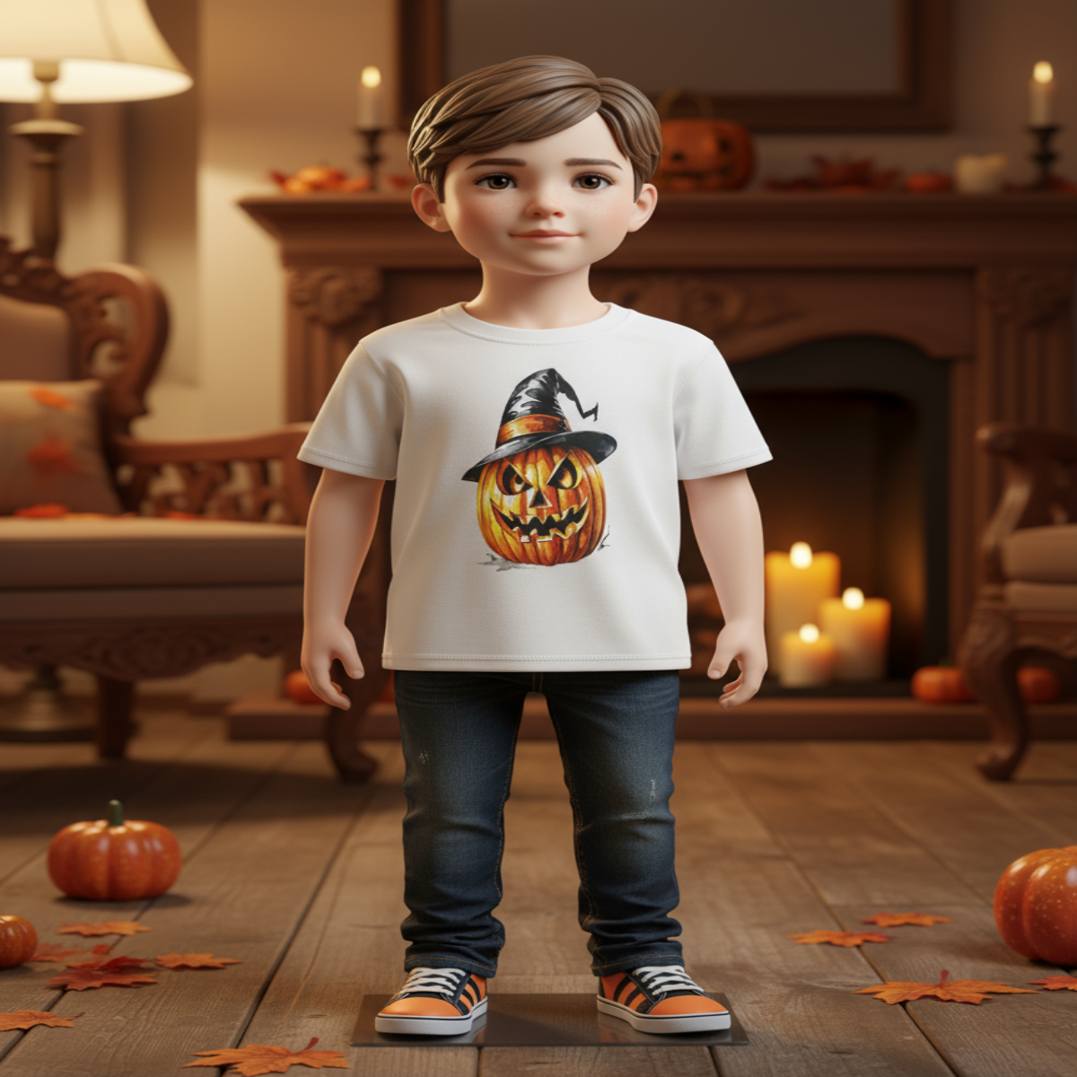 🎃 Unisex Halloween Jack-o'-Lantern Witch Hat T-Shirt